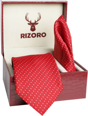 RIZORO Satin Tie Pin Set(Red)