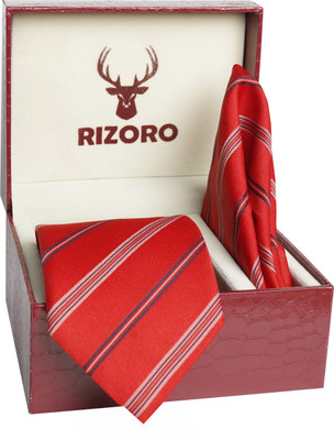 RIZORO Satin Tie Pin Set(Red)