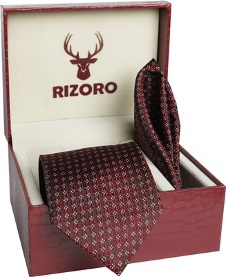 RIZORO Satin Tie Pin Set(Red)