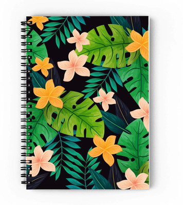 epheriwala Green Floral A5 Notebook Ruled 160 Pages(Green)