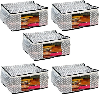 Little one High Quality Multipurpose Non-Woven Plain 10inch Saree Cover 5PC Capacity 10-15 Units Saree/Blouse Each(Multicolor)
