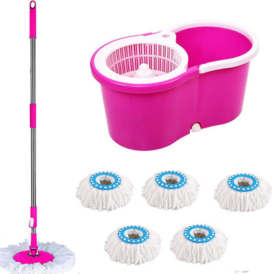 SURABHI Mop with 6 Refills Super Absorbent Refills for All Home & Office Floor Cleaning String Mop(Blue)