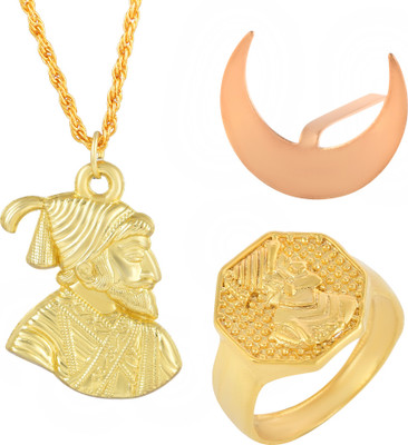 Dzinetrendz Brass Gold-plated Gold Jewellery Set(Pack of 1)