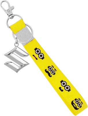 MGP FASHION High Quality Designer Suzuki Logo With Cartoon Minion Warning/Safety Hanging Key Holder for Sports Bike Lover Fan Car Bike Toy Locking Hook Metal Keyring Gift For Family & Friends (Multicolor) Key Chain