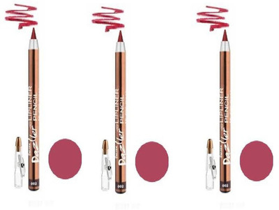 Eyetex DAZLLER LIP LINER PENCIL 02 pack of 3(Kumkum Red)