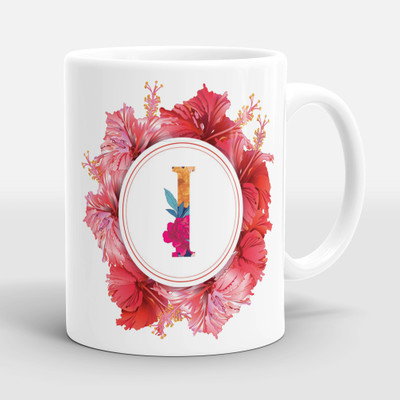 Sublikraft Alphabet I Multi Color Printed Ceramic Coffee Mug(330 ml)
