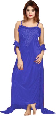 deepsales Women Nighty(Blue)