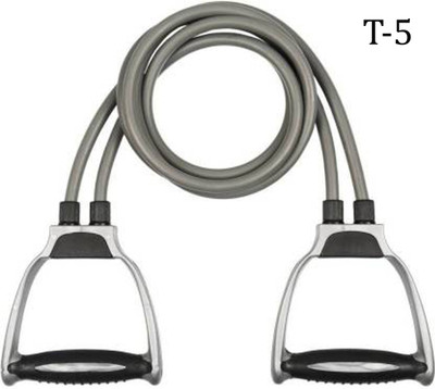 Y2M Home Workout Full Body Pull rope Elastic Resistance Tube(Grey)