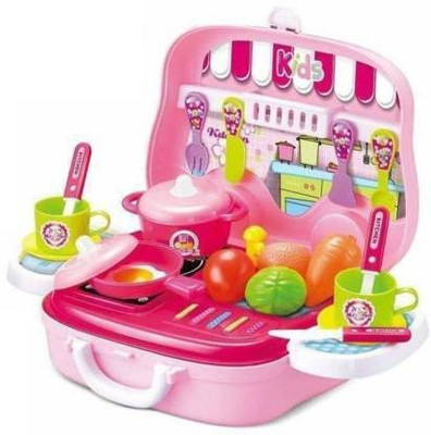 DnDark Kitchen Cook Set Roll Play Toy Kitchen Cooking Pretend Set For Your Children