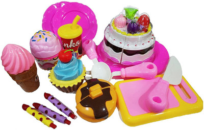 Pulsbery Birthday Party Cake Cutting Toy Set