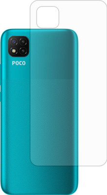 DESIBUZZ Back Screen Guard for POCO C3(Pack of 1)