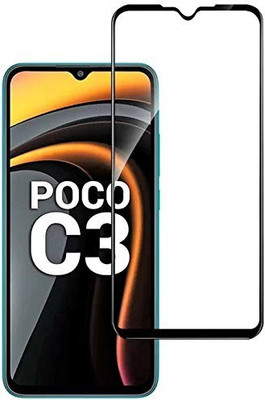 INFINITYWORLD Edge To Edge Tempered Glass for Poco C3(Pack of 1)