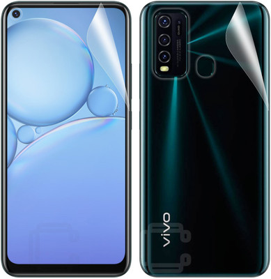 CASE CREATION Front and Back Screen Guard for Vivo Y30 Screen Guard Front with Back Cover Shock Proof Edge Corner(Pack of 2)