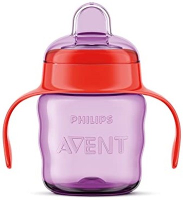 Philips Avent Toddler spout cup with twin handle(Pink, red)