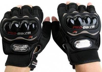 Riybro PRO Moto Half Biker Hand Gloves for Bikes Riding Driving Gloves(Black)