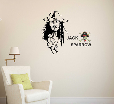 Wollzo 60 cm Jack Sparrow Removable Sticker(Pack of 1)