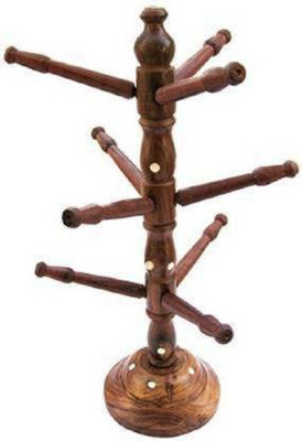 NAVYANSH HANDICRAFTS Handmade wooden bangle stand for dressing table decoration item I decorative items I bangle holder Decorative Showpiece  -  33 cm(Wood, Brown)