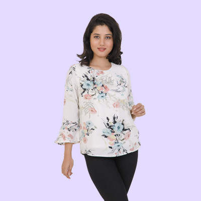 neo queen Casual Regular Sleeve Printed Women Multicolor Top