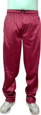 IndiWeaves Solid Men Red Track Pants