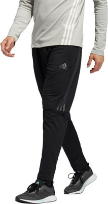 adidas solid men's black track pants