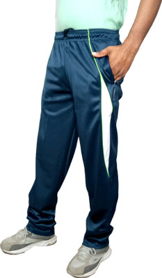 IndiWeaves Solid Men Blue Track Pants