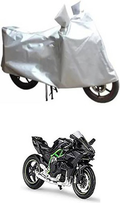 Shinestudios Two Wheeler Cover for Kawasaki(Ninja, Silver)