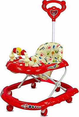 JoyRide Musical 2-in-1 Walker With Parent Rod(Red)