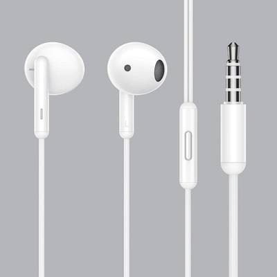 realme Buds Classic RMA2001 Wired Earphones with HD Microphone Wired Headset  (White, In the Ear)
