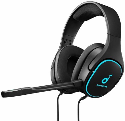 Soundcore Strike 3 Wired Headset Gaming Headphone  (Black, Blue, On the Ear)