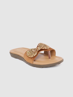 Funku Fashion Women Slides(Tan , 6)