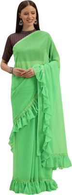Shavya Dyed Bollywood Georgette Saree(Green)