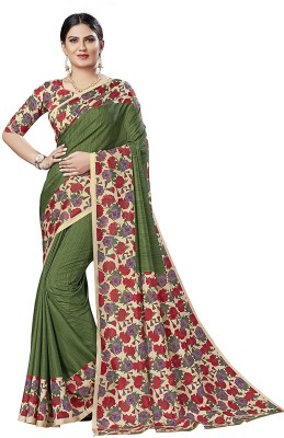 GLAM VILLA Printed Daily Wear Silk Blend, Chanderi Saree(Multicolor)