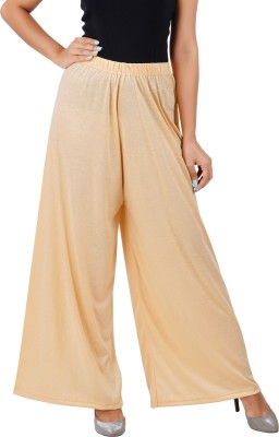 Buy That Trendz Flared Women Beige Trousers