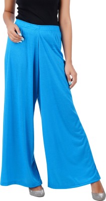 Buy That Trendz Flared Women Light Blue Trousers