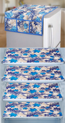 E-Retailer Refrigerator  Cover(Width: 99 cm, Value For Money Combo Pack Of 5 Piece, Blue)