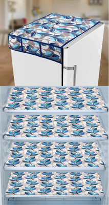 E-Retailer Refrigerator  Cover(Width: 99 cm, Value For Money Combo Pack Of 5 Piece, Blue)