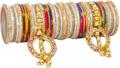 PRETTY GEMS Metal Zircon Bangle Set(Pack of 54)