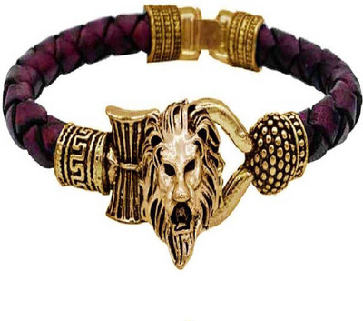 Pratima Leather Gold-plated Bracelet