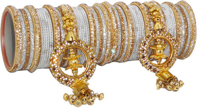 Royal Bangles Metal Zircon Bangle Set(Pack of 54)