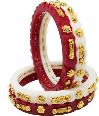 TANVI J Plastic Gold-plated Bangle Set(Pack of 4)