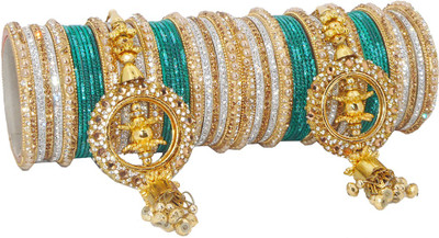 Royal Bangles Metal Zircon Bangle Set(Pack of 54)