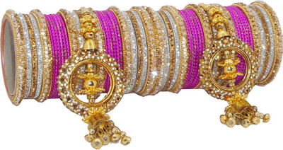 PRETTY GEMS Metal Zircon Bangle Set(Pack of 54)