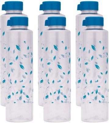 Oliveware Elegant Water Bottle | 1000 Ml Capacity | Better Grip | For Home & Office Use 6000 ml Bottle(Pack of 6, Green, Plastic)