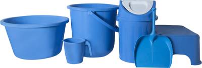 Plastman Premium Import Quality Jumbo Bathroom Set( 6 Pieces)- 20 L Plastic Bucket, Tub, Mug, Stool, Dustbin, Dustpan 20 L Plastic Bucket