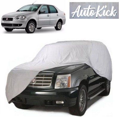 AutoKick Car Cover For Fiat Siena (Without Mirror Pockets)(Silver)