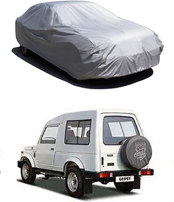CoNNexXxionS Car Cover For Maruti Suzuki Gypsy MG-410 (Without Mirror Pockets)(Silver)