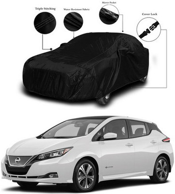 ANTHUB Car Cover For Nissan Universal For Car (With Mirror Pockets)(Black)