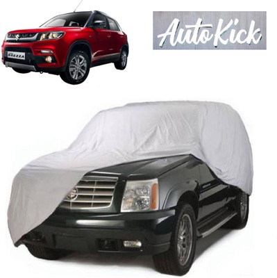 AutoKick Car Cover For Maruti Suzuki Vitara Brezza (Without Mirror Pockets)(Silver)