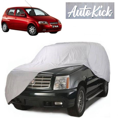 AutoKick Car Cover For Chevrolet Aveo Uva (Without Mirror Pockets)(Silver)