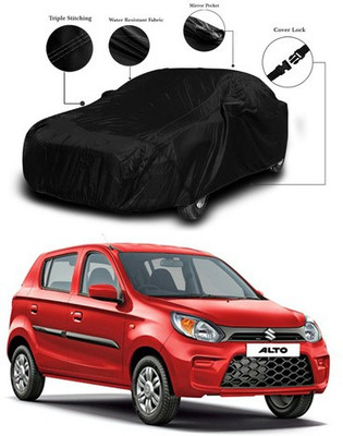 ANTHUB Car Cover For Maruti Suzuki Universal For Car (With Mirror Pockets)(Black)